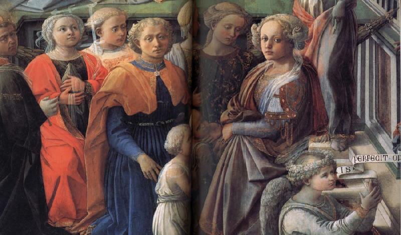 Fra Filippo Lippi Details of The Coronation of the Virgin